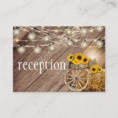 木樽素朴とヒマワリ – 披露宴 エンクロージャーカード (正面)