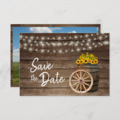 木樽素朴とヒマワリ – 日付を保存 セーブザデート (正面/裏面)