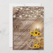 木樽素朴とヒマワリ – 00誕生日 招待状 (正面)