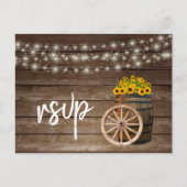 木樽素朴とヒマワリ – RSVP インビテーションポストカード (正面)