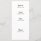 木樽素朴と田舎の白い花 メニュー (裏面)