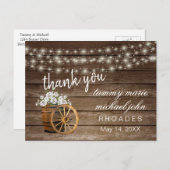 木樽素朴と白花 ポストカード (正面/裏面)