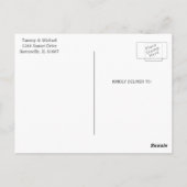 木樽素朴と白花 ポストカード (裏面)