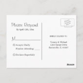 木樽素朴と白花 ポストカード (裏面)