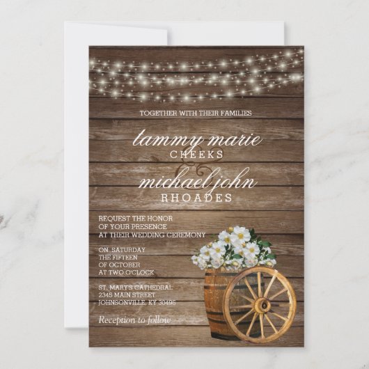 木樽素朴と白花 招待状 (正面)