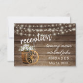 木樽素朴白い花 – 披露宴 招待状 (正面)