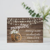 木樽素朴白い花 – 披露宴 招待状 (スタンド正面)