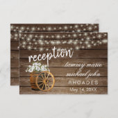 木樽素朴白い花 – 披露宴 招待状 (正面/裏面)