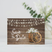 木樽素朴白い花 – 日付を保存 セーブザデート (スタンド正面)