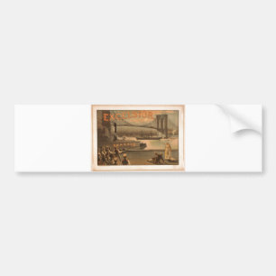 木毛の1883年のブルックリン橋ニューヨークシティc1883 バンパーステッカー