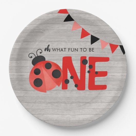 木水の色ラディバグああ何のおもしろいを1にする ペーパープレート (正面)