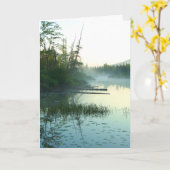 木水沼地の景色 カード (黄色い花)