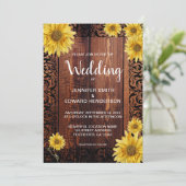 木水素朴色ひまわりヴィンフラワー結婚式 招待状 (スタンド正面)