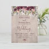 木水素朴色フローララ結婚イト 招待状 (スタンド正面)