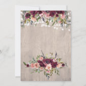 木水素朴色フローララ結婚イト 招待状 (裏面)