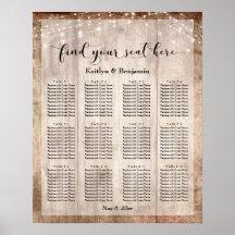 木淡い色のとライトウェディングレセプションの座席表