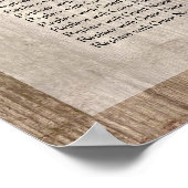 木淡い色のとライトウェディングレセプションの座席表 ポスター (角)