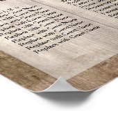 木淡い色のとライトウェディングレセプションの座席表 ポスター (角)