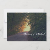 木漏れ日の小道のカントリー結婚式招待状 招待状 (裏面)