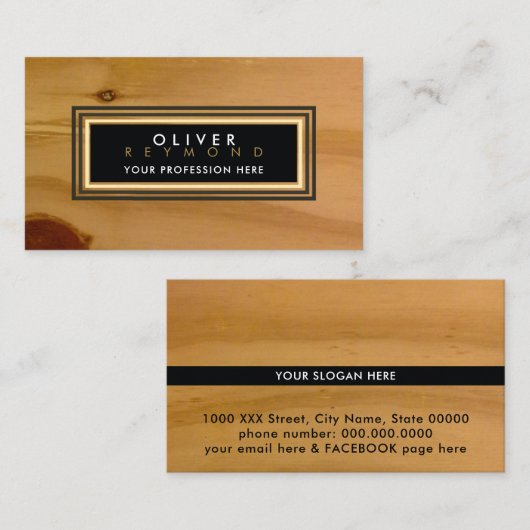 木澄ん質感モダンクラシックプロフェッショナル 名刺 (正面/裏面)
