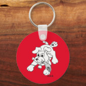 木炭おもしろい鉛筆犬スケッチ手口 キーホルダー (正面)