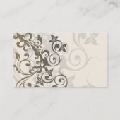 木炭とアイボリーフィ結婚リグリー座席表 プレイスカード (裏面)