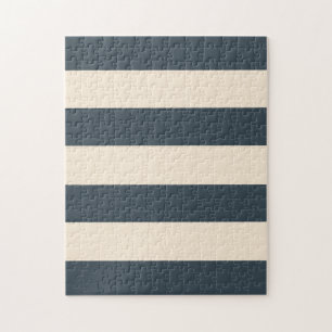 木炭とアンティークのストライプ白い ジグソーパズル