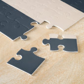 木炭とアンティーク白ストライプ ジグソーパズル (側面)