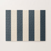 木炭とアンティーク白ストライプ ジグソーパズル (横)