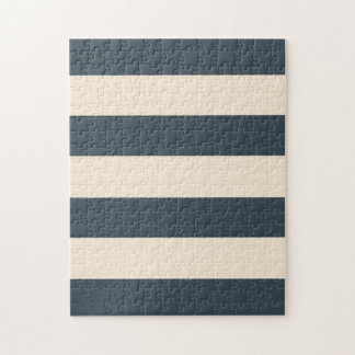木炭とアンティーク白ストライプ ジグソーパズル