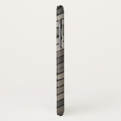 木炭とグレーヘリンボーン幾何エレガント図形 Case-Mate iPhoneケース (裏面/左)