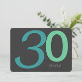 木炭とブルーカスタム30歳の招待状 招待状 (スタンド正面)