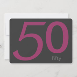 木炭と梅カスタム誕生日50招待状 招待状