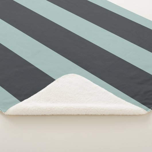 木炭と灰のストライプ シェルパブランケット (3/4)