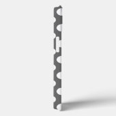 木炭と白の水玉模様 Case-Mate iPhoneケース (裏面 / 右)