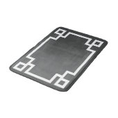 木炭と白ギリシャ鍵 バスマット (アングル)