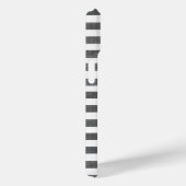 木炭と白ストライプ Case-Mate iPhoneケース (裏面 / 右)