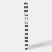 木炭と白ストライプ Case-Mate iPhoneケース (裏面 / 左)