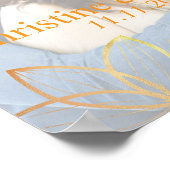 木炭と金ゴールド結婚のウェルカムフォト ポスター (角)