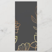 木炭と金ゴールド結婚のメニュー メニュー (裏面)