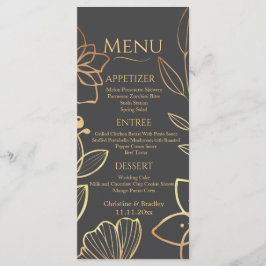 木炭と金ゴールド結婚のメニュー メニュー