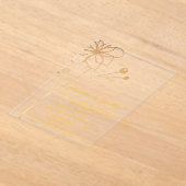 木炭と金ゴールド結婚ズ アクリル招待状 (レイダウン)