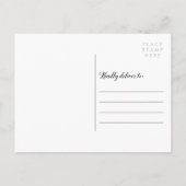 木炭と金ゴールド | フォトコラージュ日付の保存 案内ポストカード (裏面)