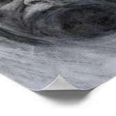 木炭と鉛筆スケッチオン紙 ポスター (角)