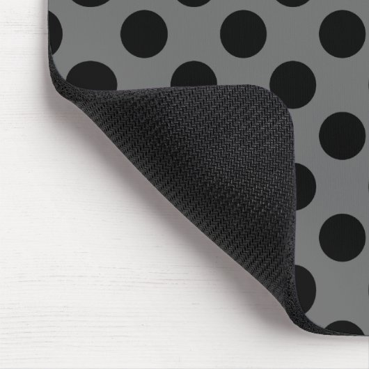 木炭と黒の水玉模様 マウスパッド (コーナー)