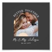 木炭のアーチ結婚写真のギフトホームデコル フォトプリント            (正面)