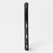 木炭のグレーモザイクの花の生活パターン Case-Mate iPhoneケース (裏面/左)