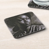 木炭の中の「ジャスミン」 コースター (左側)