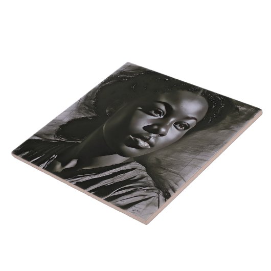 木炭の中の「ジャスミン」 タイル (側面)