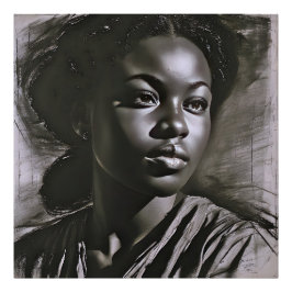 木炭の中の「ジャスミン」 フォトプリント           